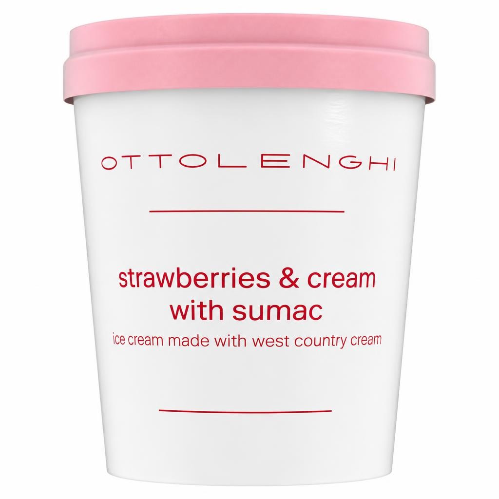 Ottolenghi Strawberries & Cream with Sumac Ice Cream