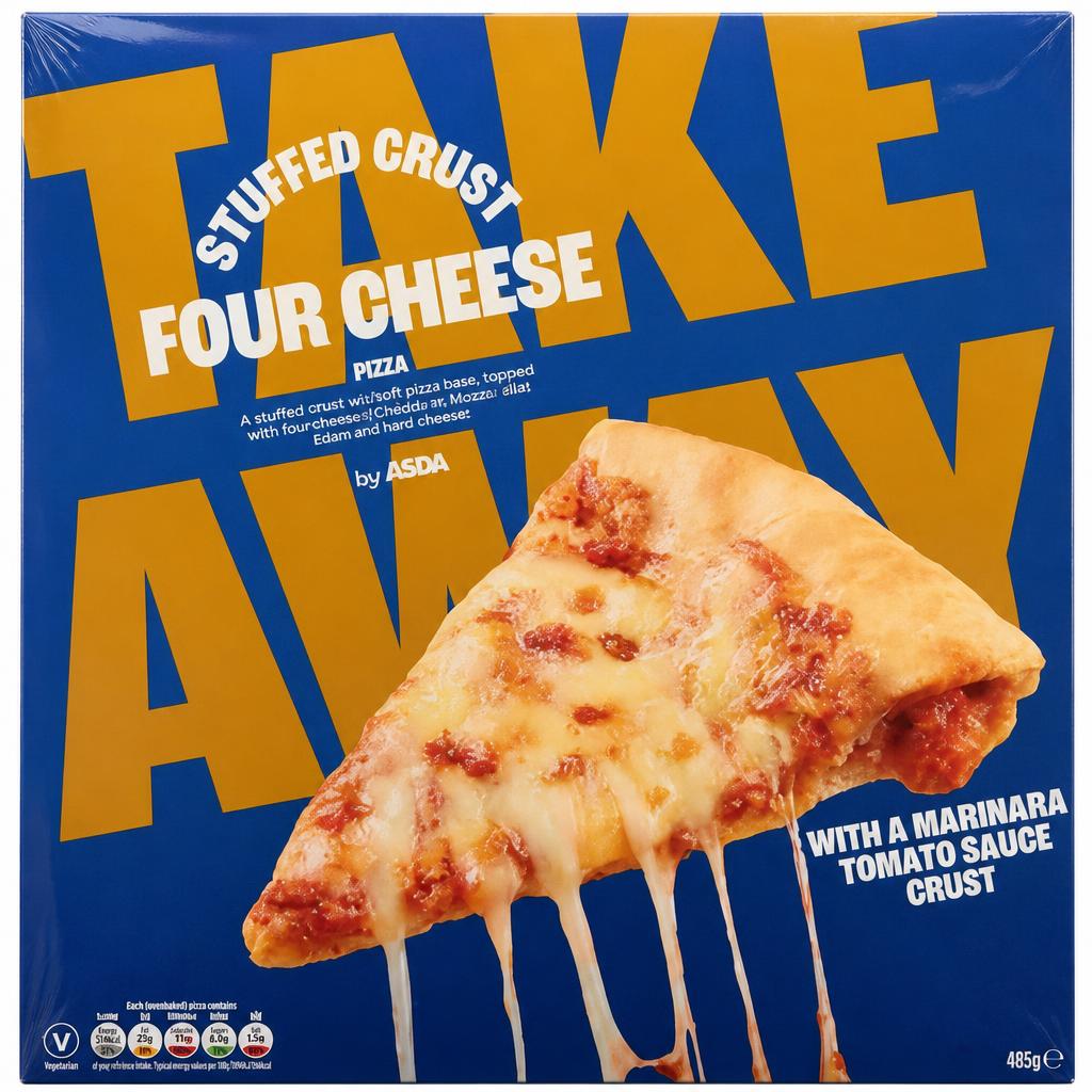 ASDA Take Away Stuffed Crust Four Cheese Pizza 485g