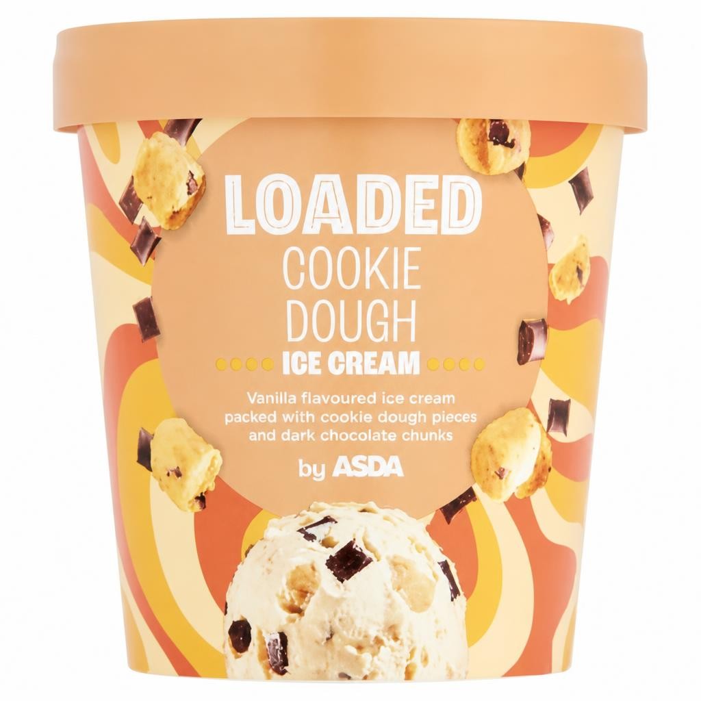 ASDA Loaded Cookie Dough Ice Cream 425ml