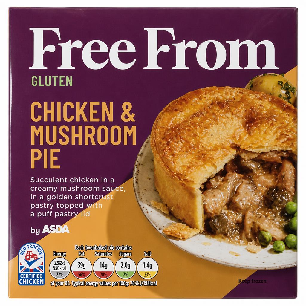 ASDA Free From by  Chicken & Mushroom Pie 200g