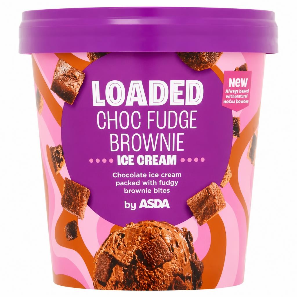 ASDA Loaded Choc Fudge Brownie Ice Cream 425ml