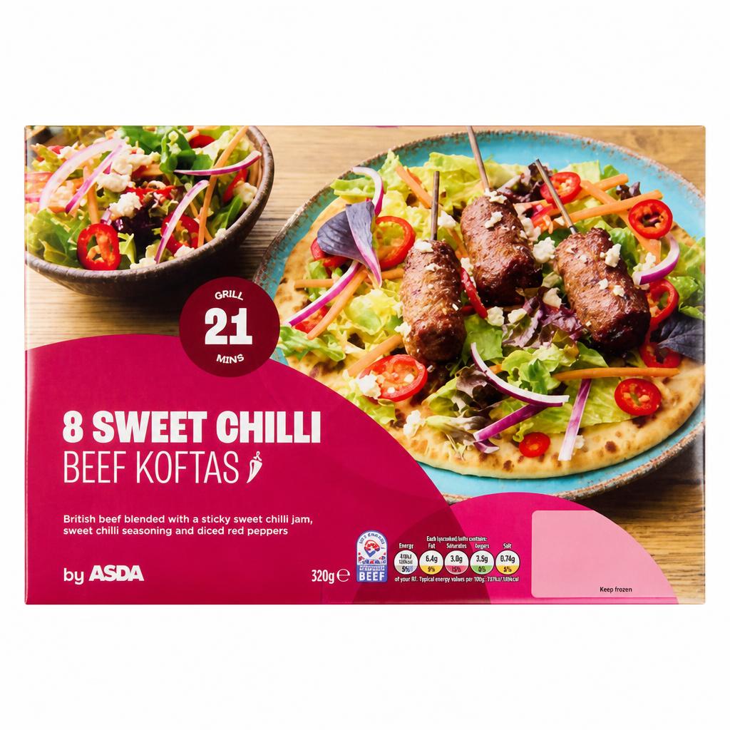 ASDA 8 Sweet Chilli Beef Koftas 320g