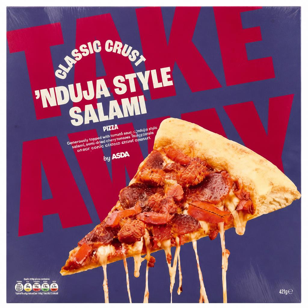 ASDA Cassic Crust 'Nduja Style Salami Pizza 477g