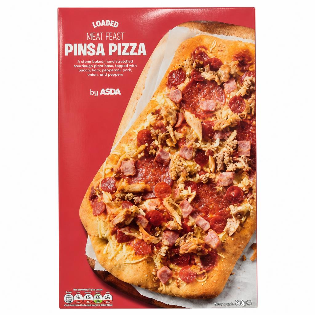 ASDA Loaded Meat Feast Pinsa Pizza 420g