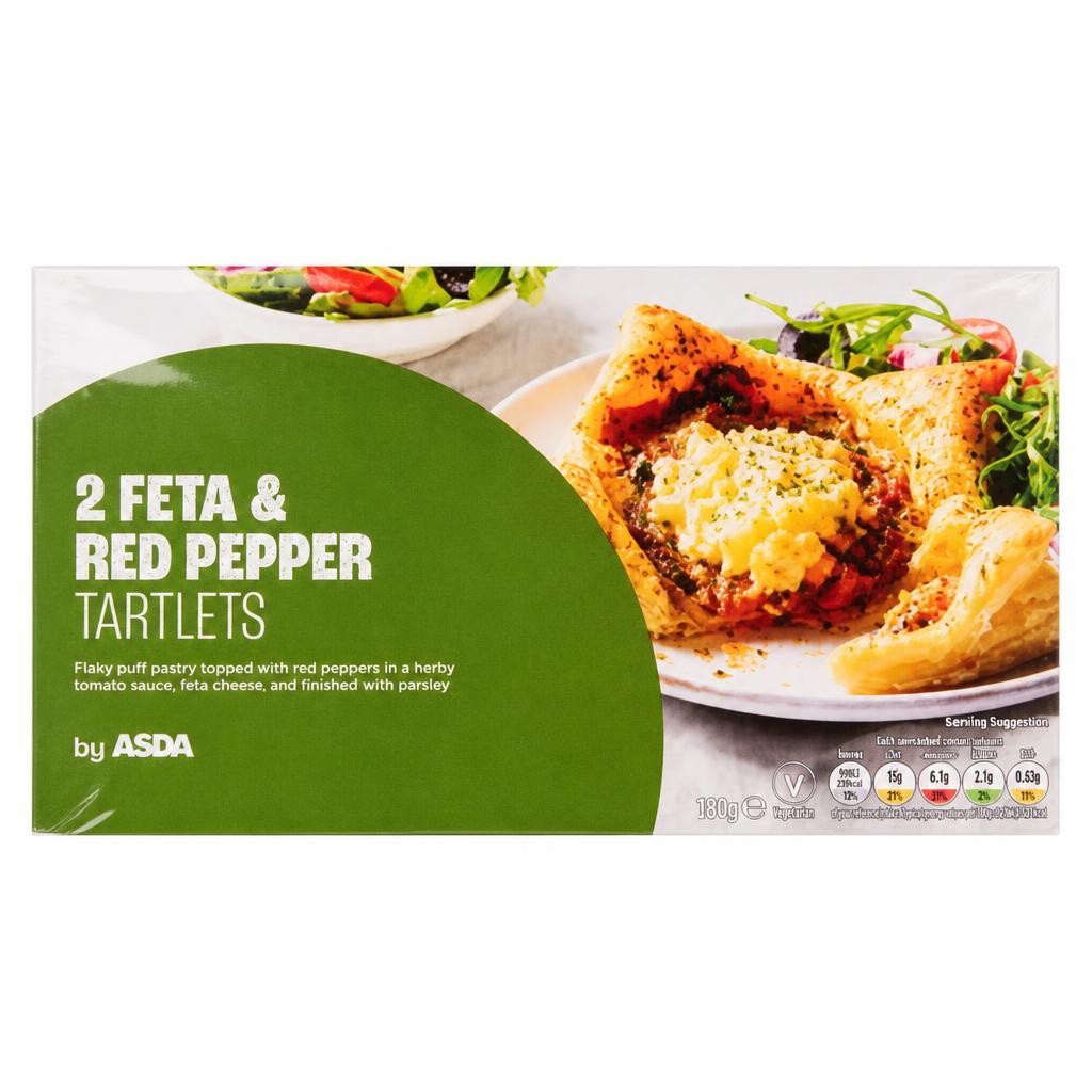 ASDA 2 Feta & Red Pepper Tartlets 200g