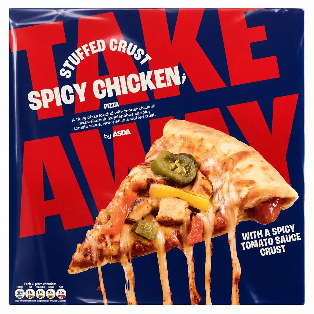 ASDA Take Away Stuffed Crust Spicy Chicken Pizza 510g
