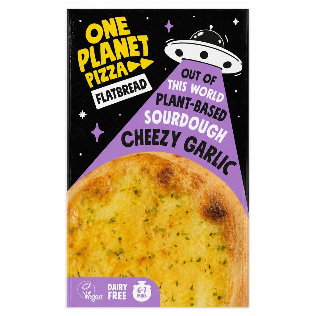 One Planet Pizza Sourdough Cheezy Garlic Flatbread 190g