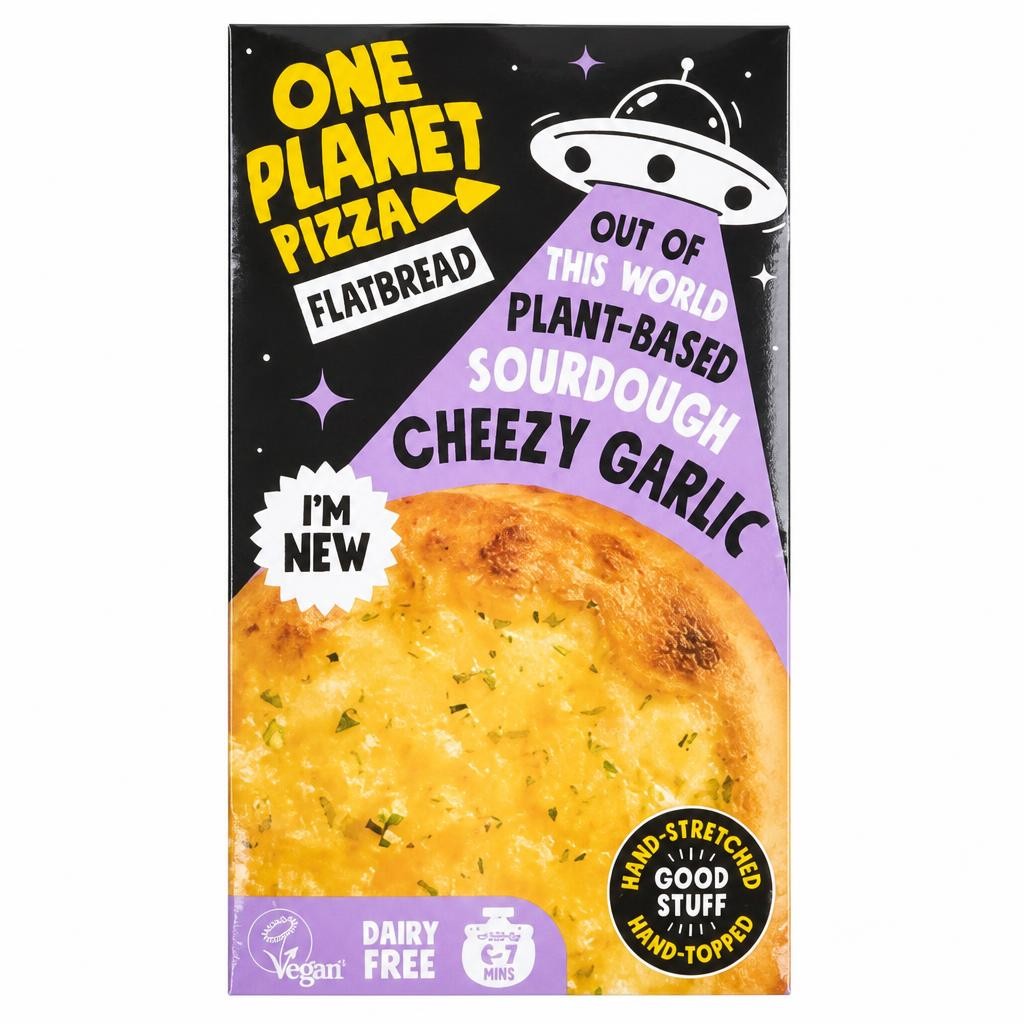 One Planet Pizza Sourdough Cheezy Garlic Flatbread 190g