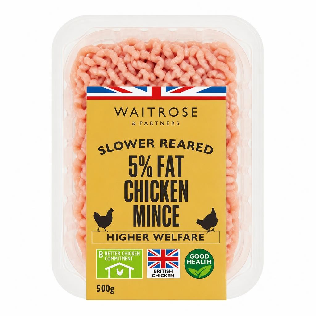 Waitrose Slower Reared Chicken Mince 5% Fat
