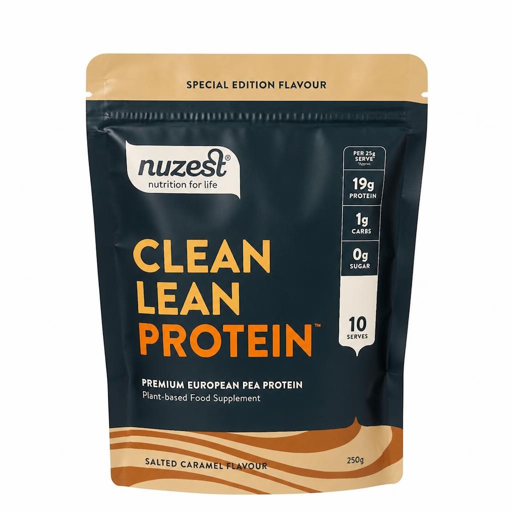Nuzest Clean Lean Protein Vegan Pea Protein Powder Salted Caramel 250g 10 Servings