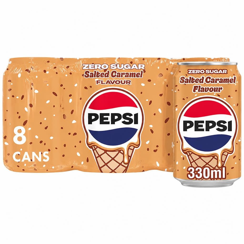 Pepsi Zero Sugar Salted Caramel Flavour 8 x 330ml