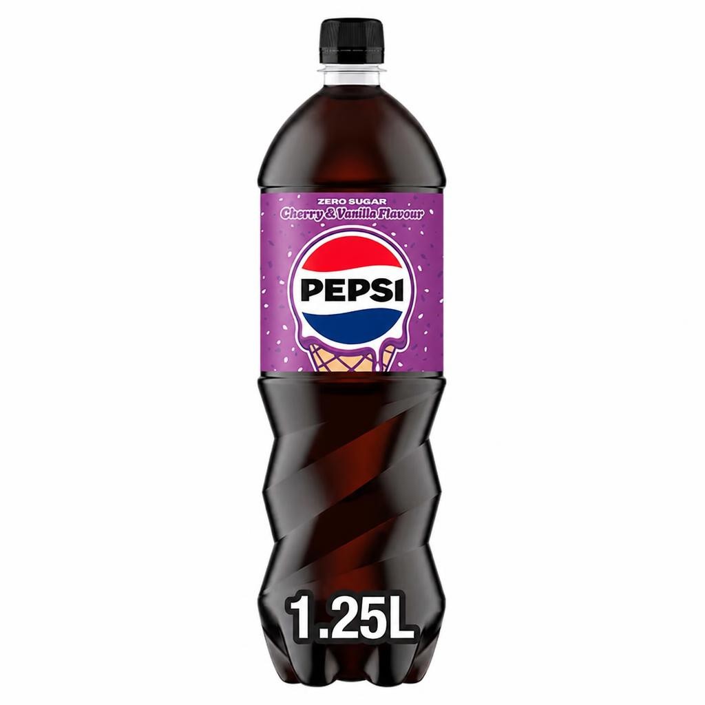 Pepsi Zero Sugar Cherry & Vanilla Flavour 1.25L