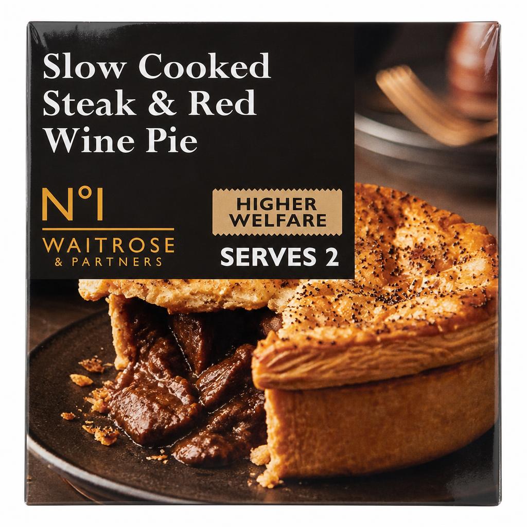 No.1 Slow Cooked Steak & Red Wine Pie