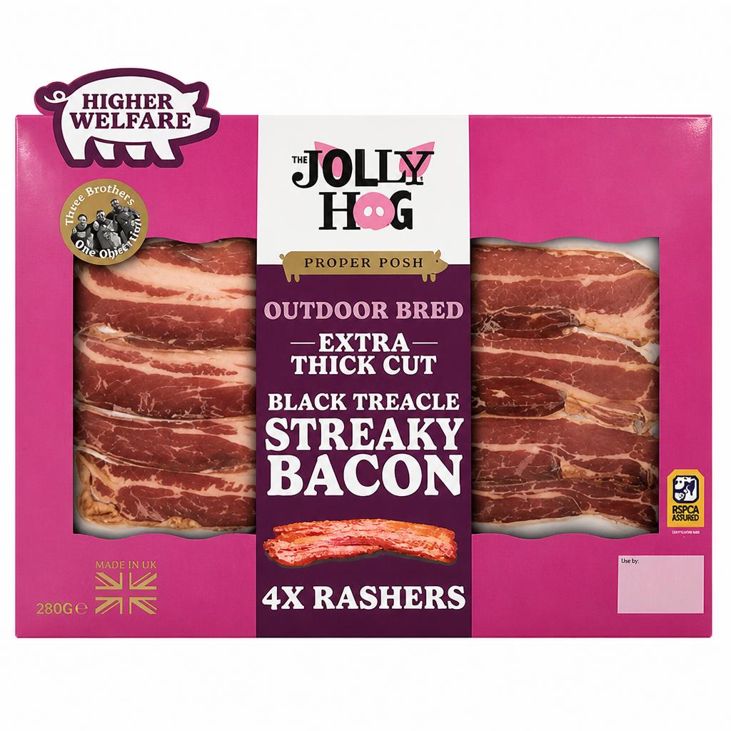 The Jolly Hog Black Treacle Streaky Bacon