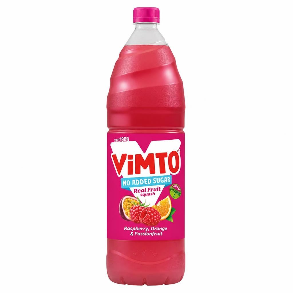 Vimto 2L Raspberry, Orange & Passionfruit Real Fruit Squash