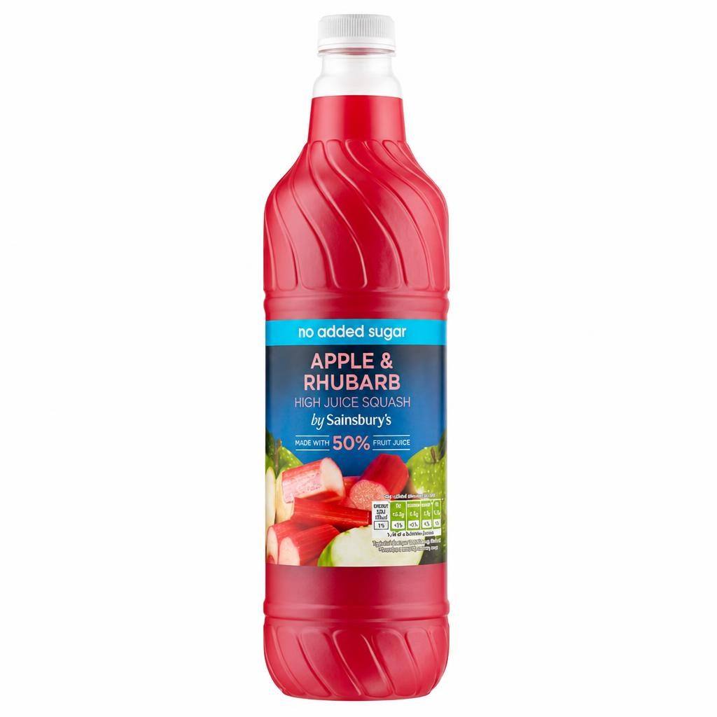 Sainsbury's 1L Apple & Rhubarb High Juice Squash