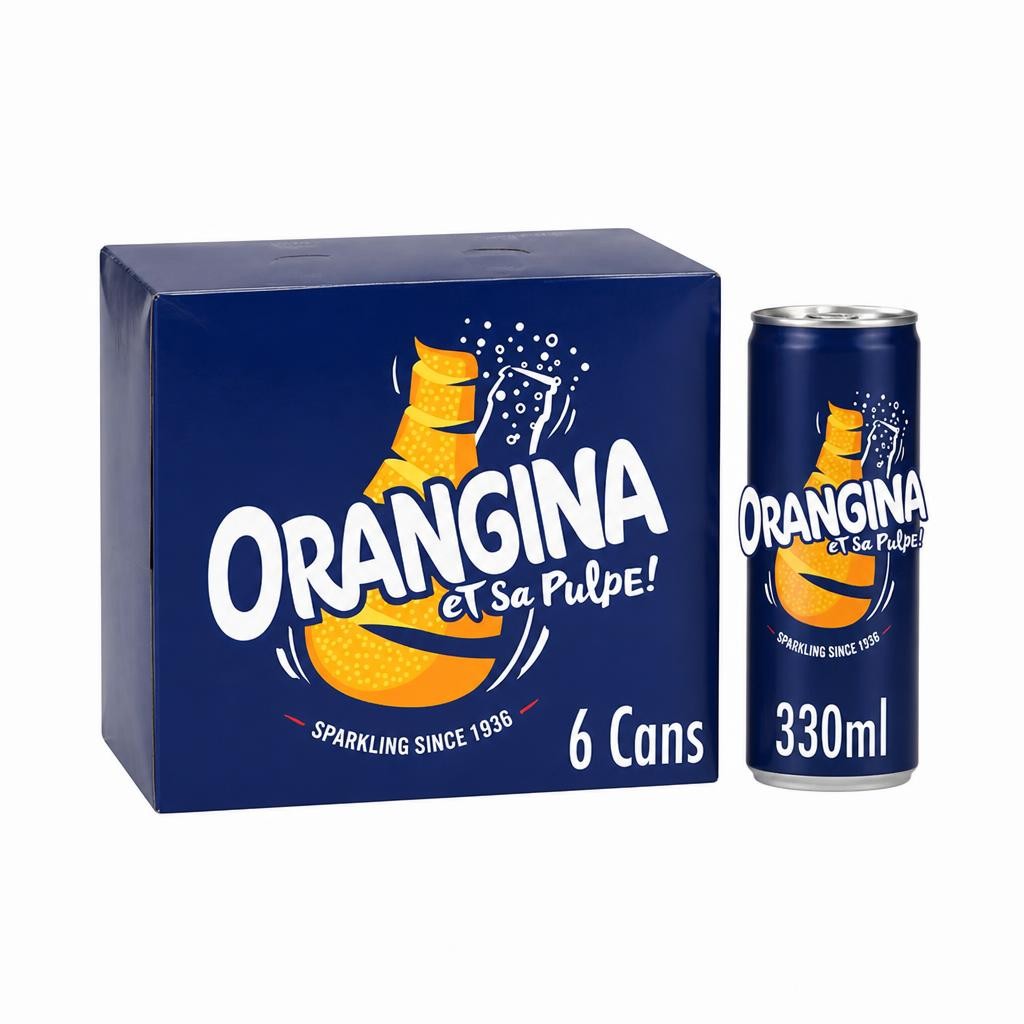 Orangina 6 x 330ml Sparkling Fruit Drink