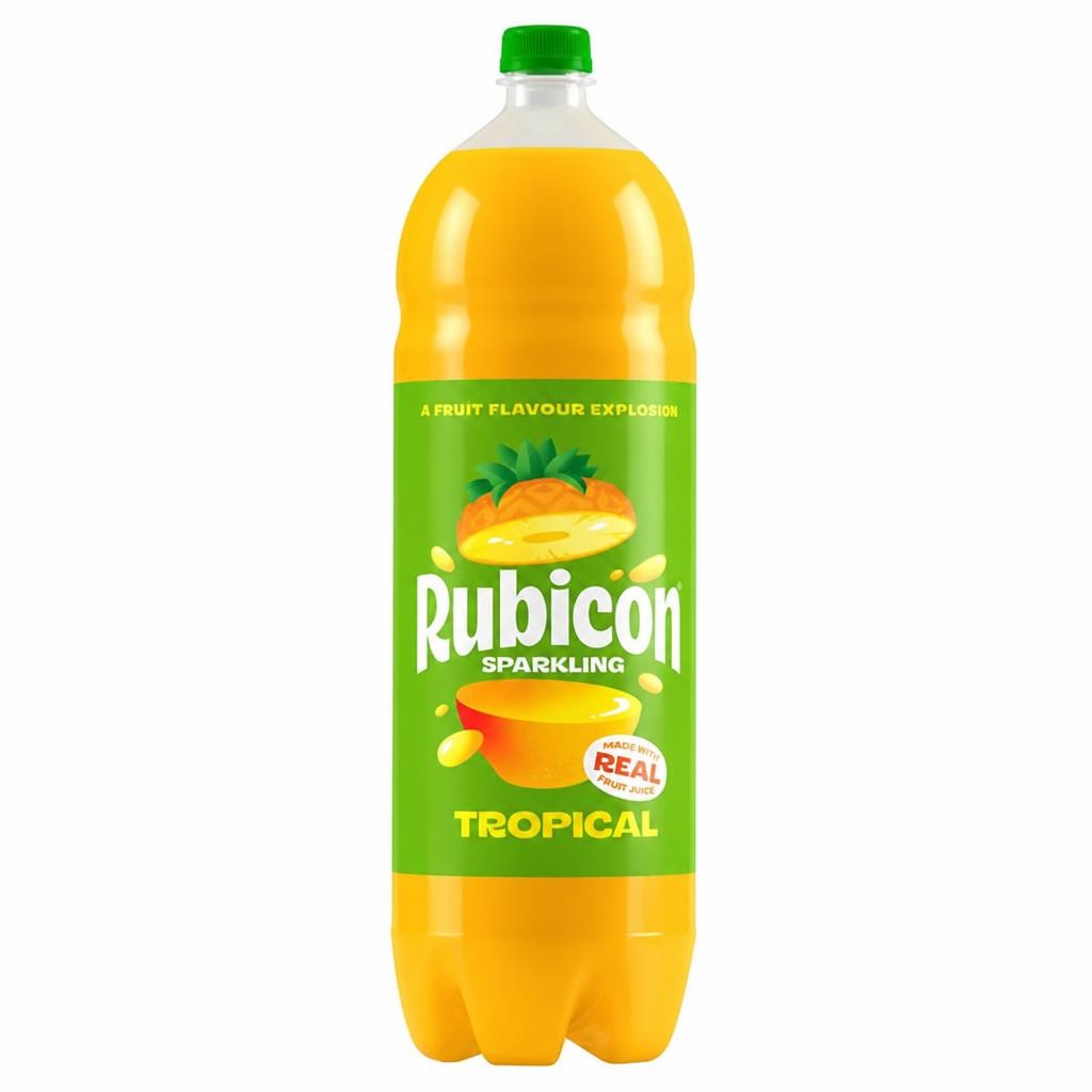Rubicon 2L Sparkling Tropical Soft Drink Bottle