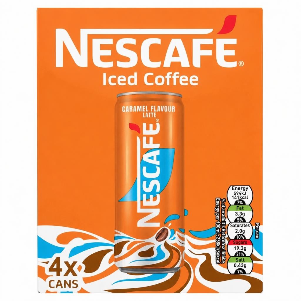 Nescafe Iced Coffee Caramel Latte 4x250ml