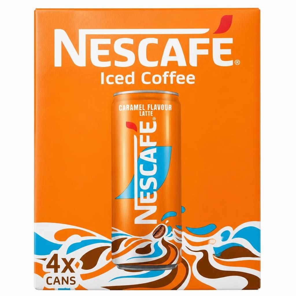 Nescafe Iced Coffee Caramel Latte 4x250ml