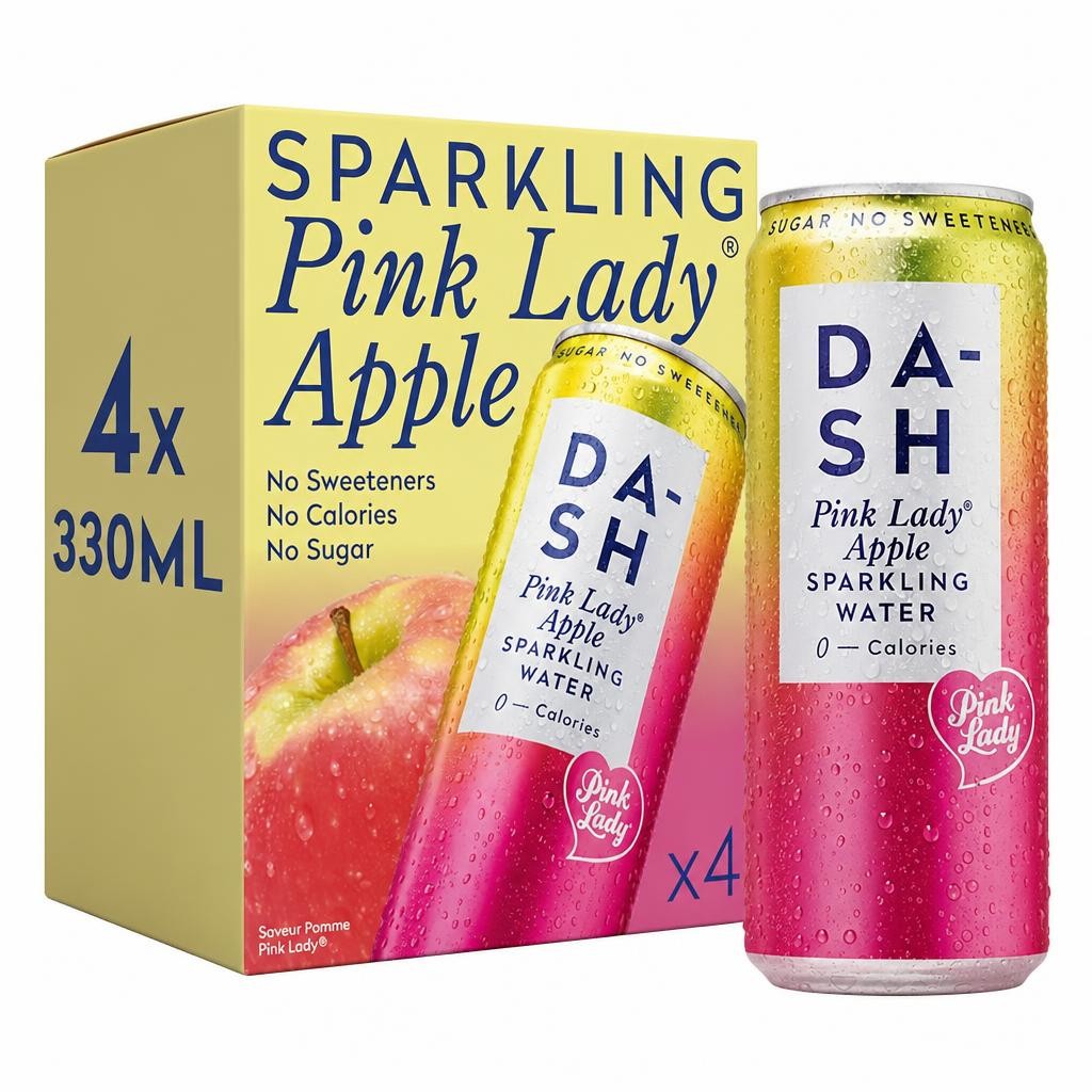 Dash Pink Lady Apple Sparkling Water 4 x 330ml