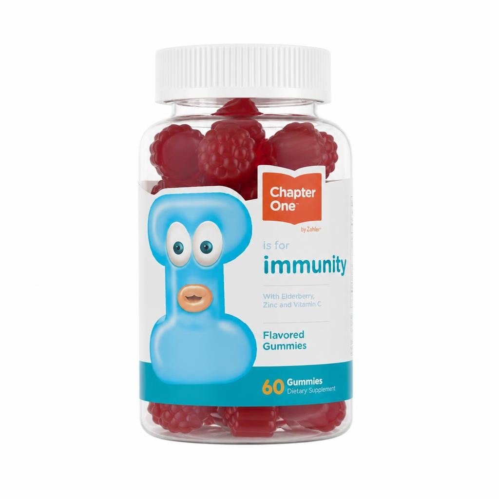 Chapter One, Immunity Gummies, Vitamin C, Zinc and Elderberry, 60c