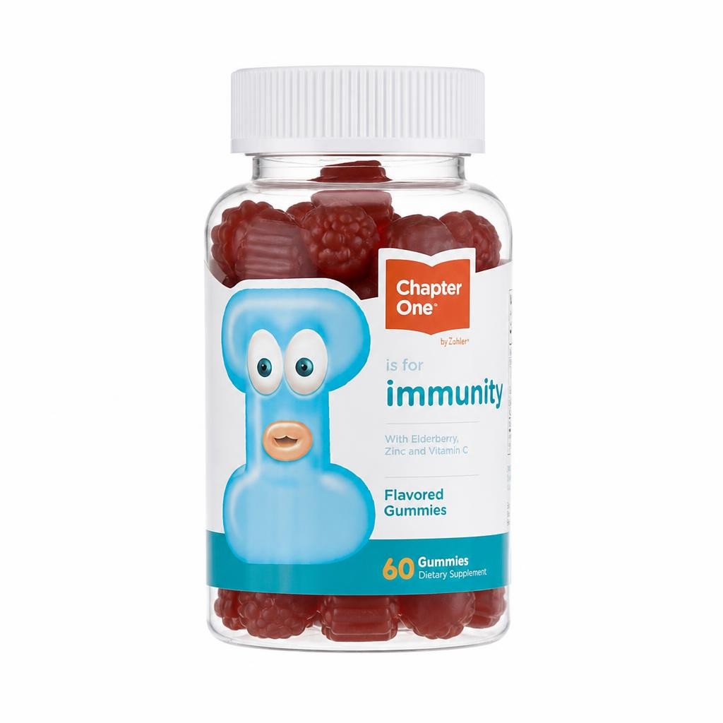 Chapter One, Immunity Gummies, Vitamin C, Zinc and Elderberry, 60c