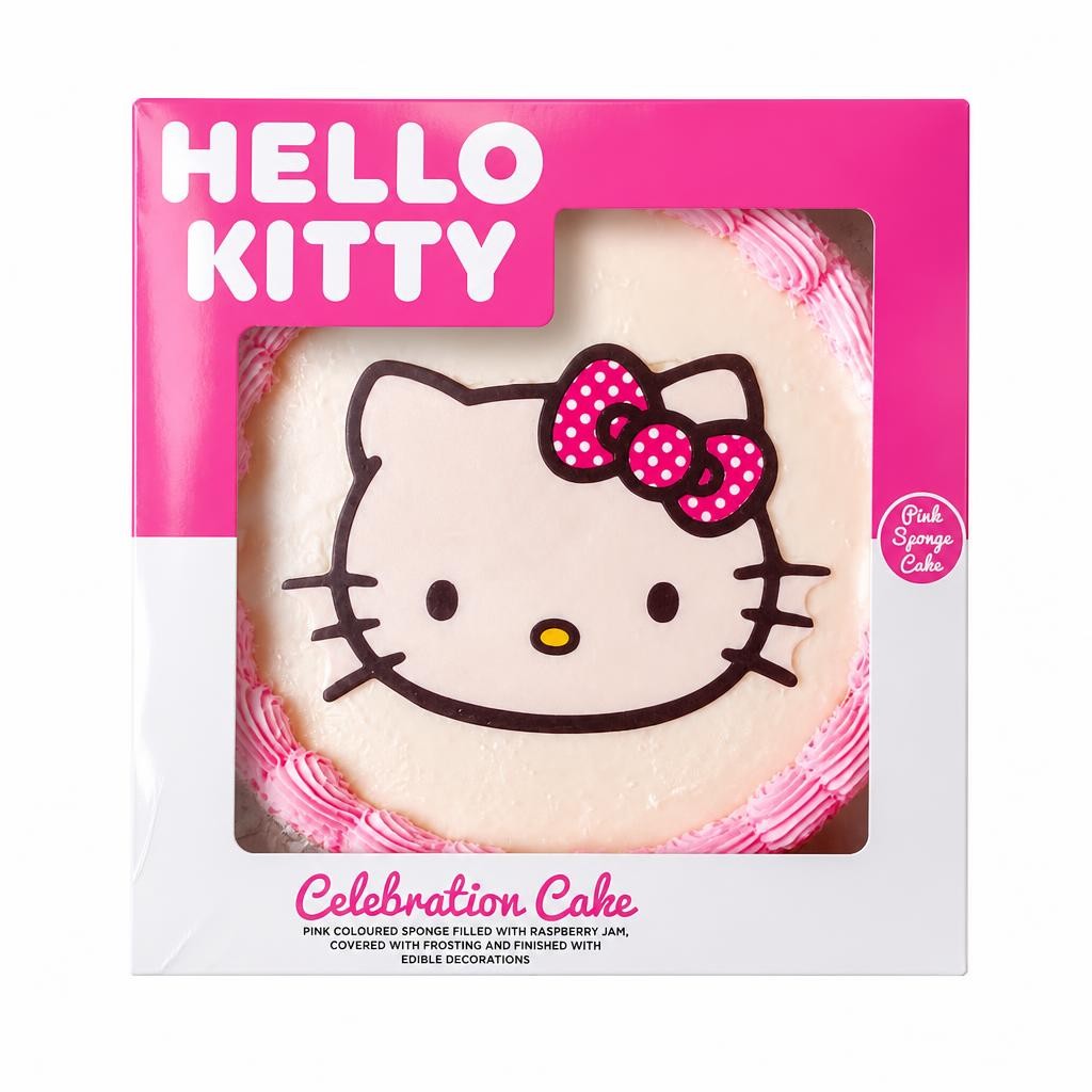 Hello Kitty Pink Sponge Celebration Cake