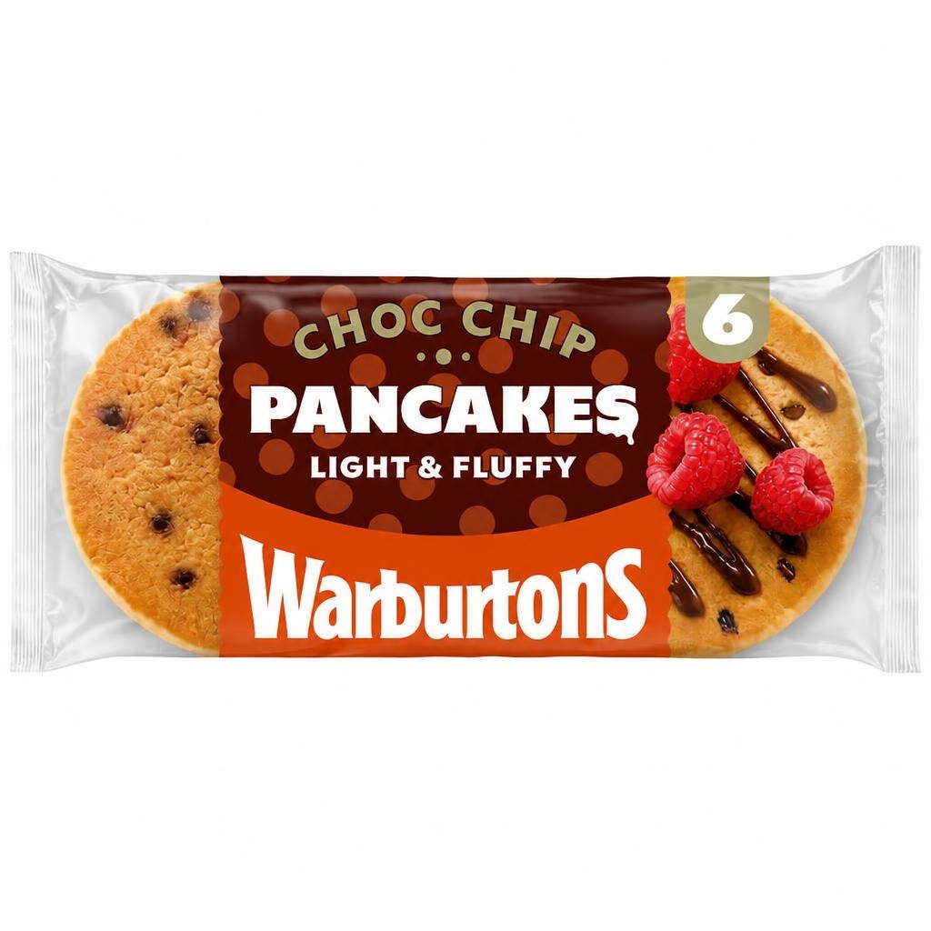 Warburtons 6 Choc Chip Pancakes
