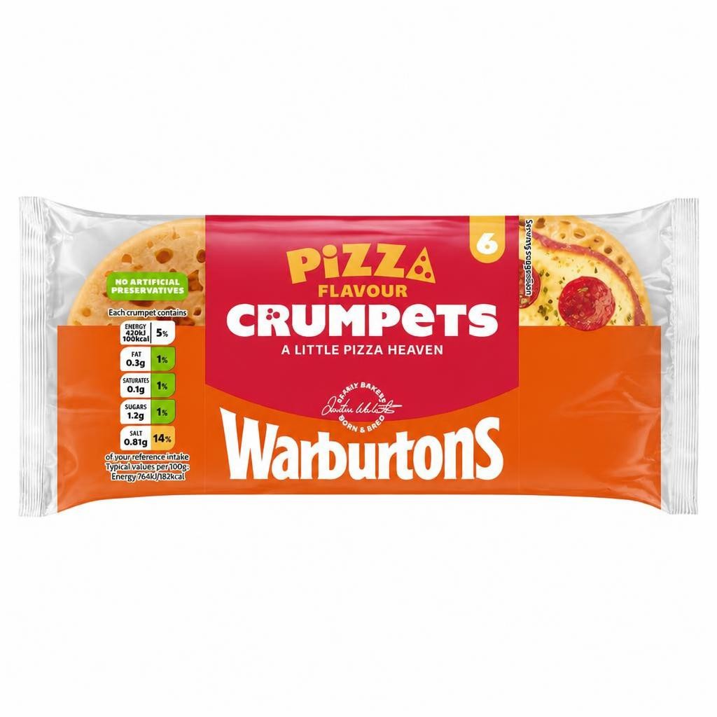 Warburtons 6 Pizza Flavour Crumpets