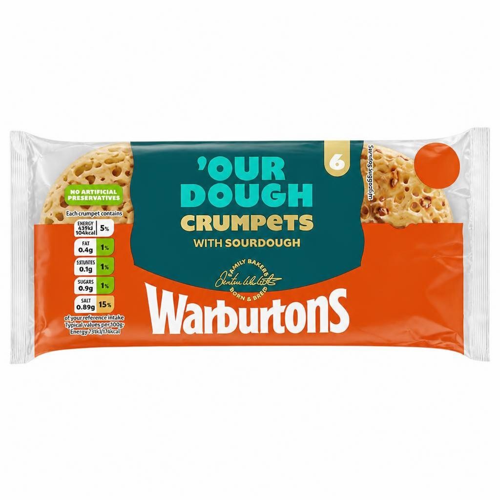 Warburtons Our Dough 6 Sourdough Crumpets