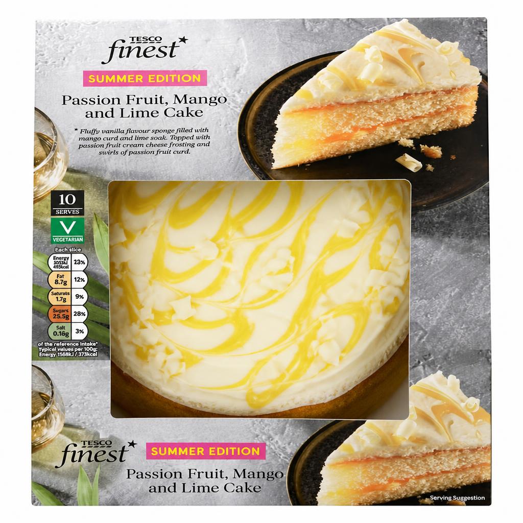 Tesco Finest Lime, Passion Fruit & Mango Cake