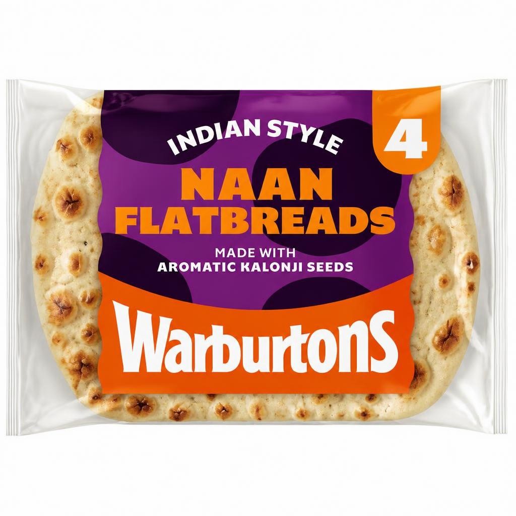 Warburtons 4 Naan Flatbreads
