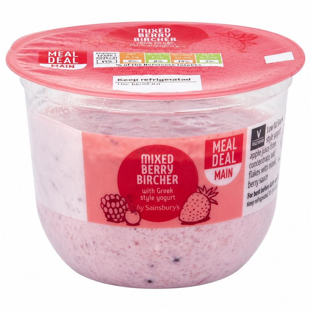 Sainsbury's 190g Mixed Berry Bircher with Greek Style Yogurt