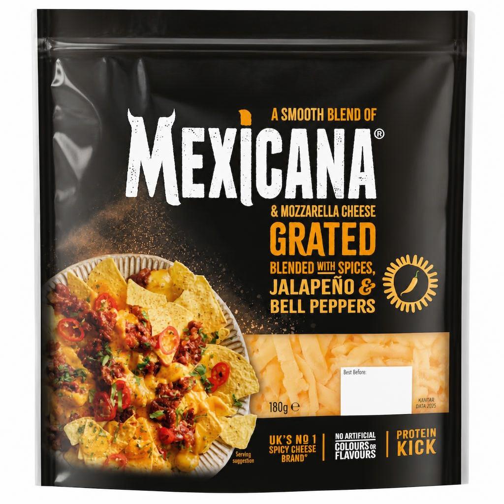 Mexicana Grated Spicy Cheddar Cheese & Mozzarella 180g