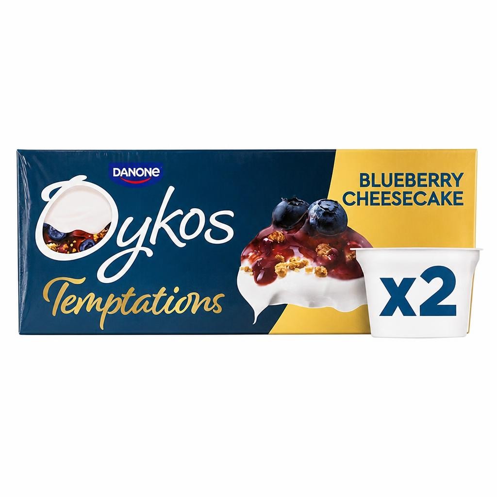 Oykos Temptations Blueberry Cheesecake Luxury Greek Style Yoghurt 2x110g