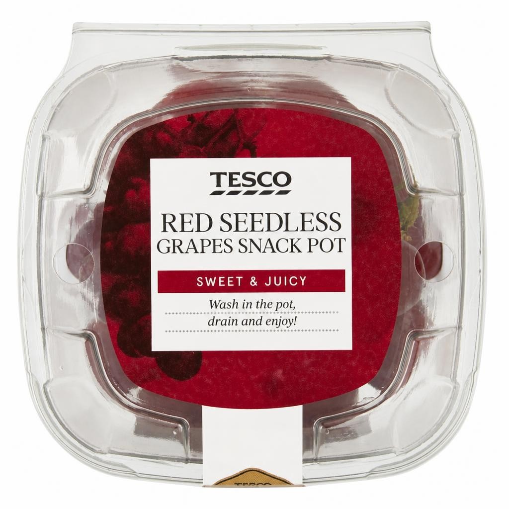 Tesco Red Seedless Grapes Snack Pot 150g