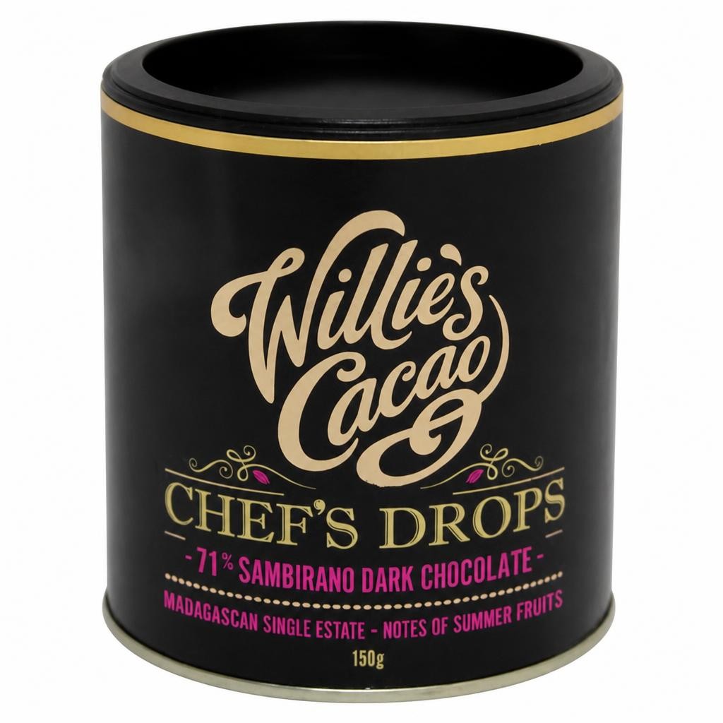 Willie's Cacao Chef's Drops 71% Sambirano Dark Chocolate