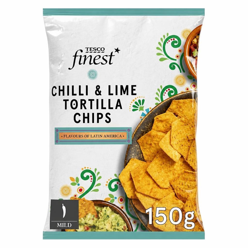 Tesco Finest Chilli & Lime Tortilla Chips 150g