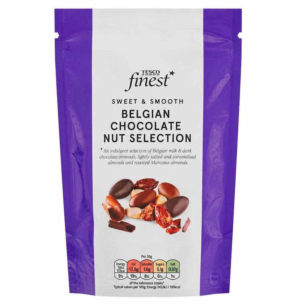 Tesco Finest Belgian Chocolate Nut Selection 165g