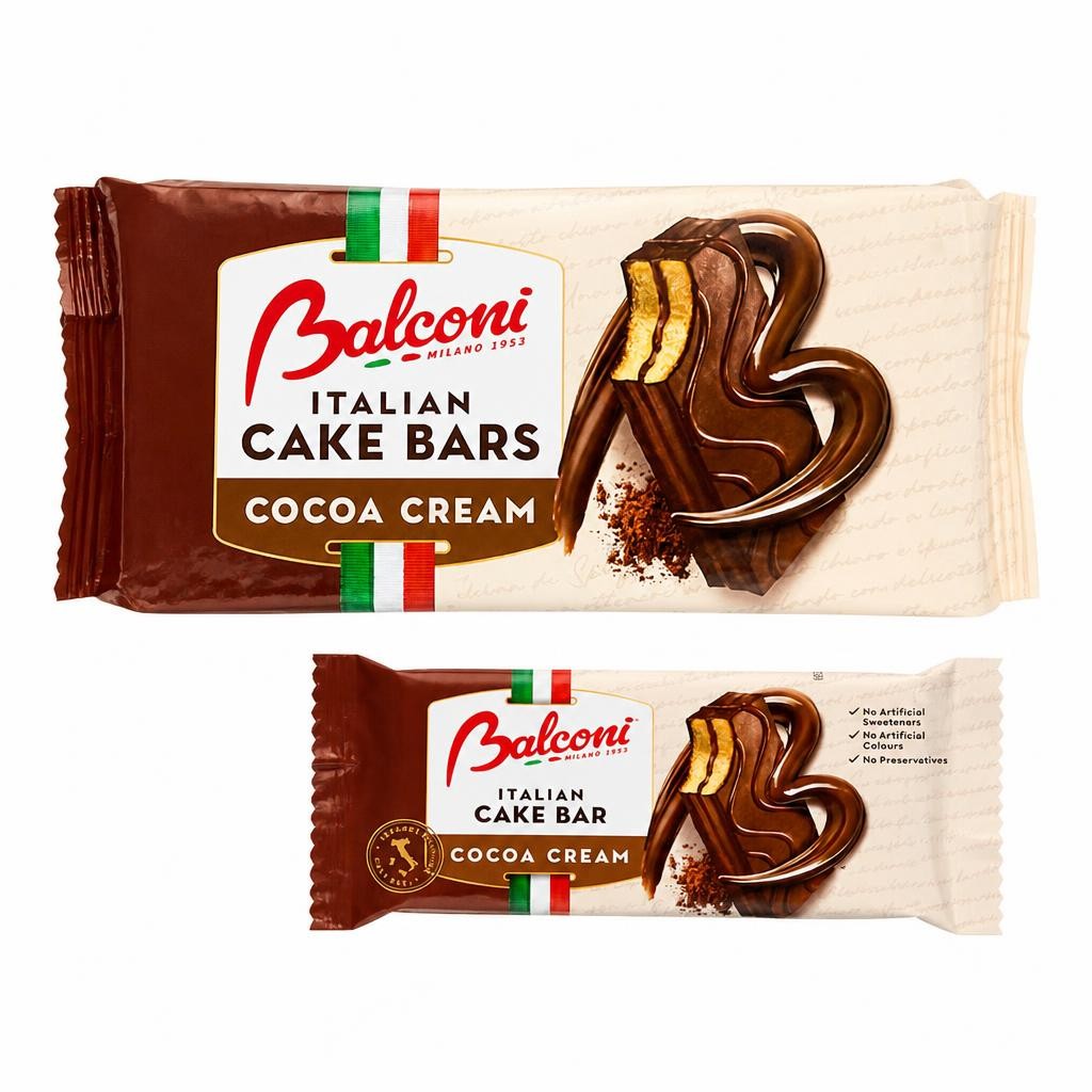Balconi Italian Cake Bars Cocoa Cream 8 x 35g