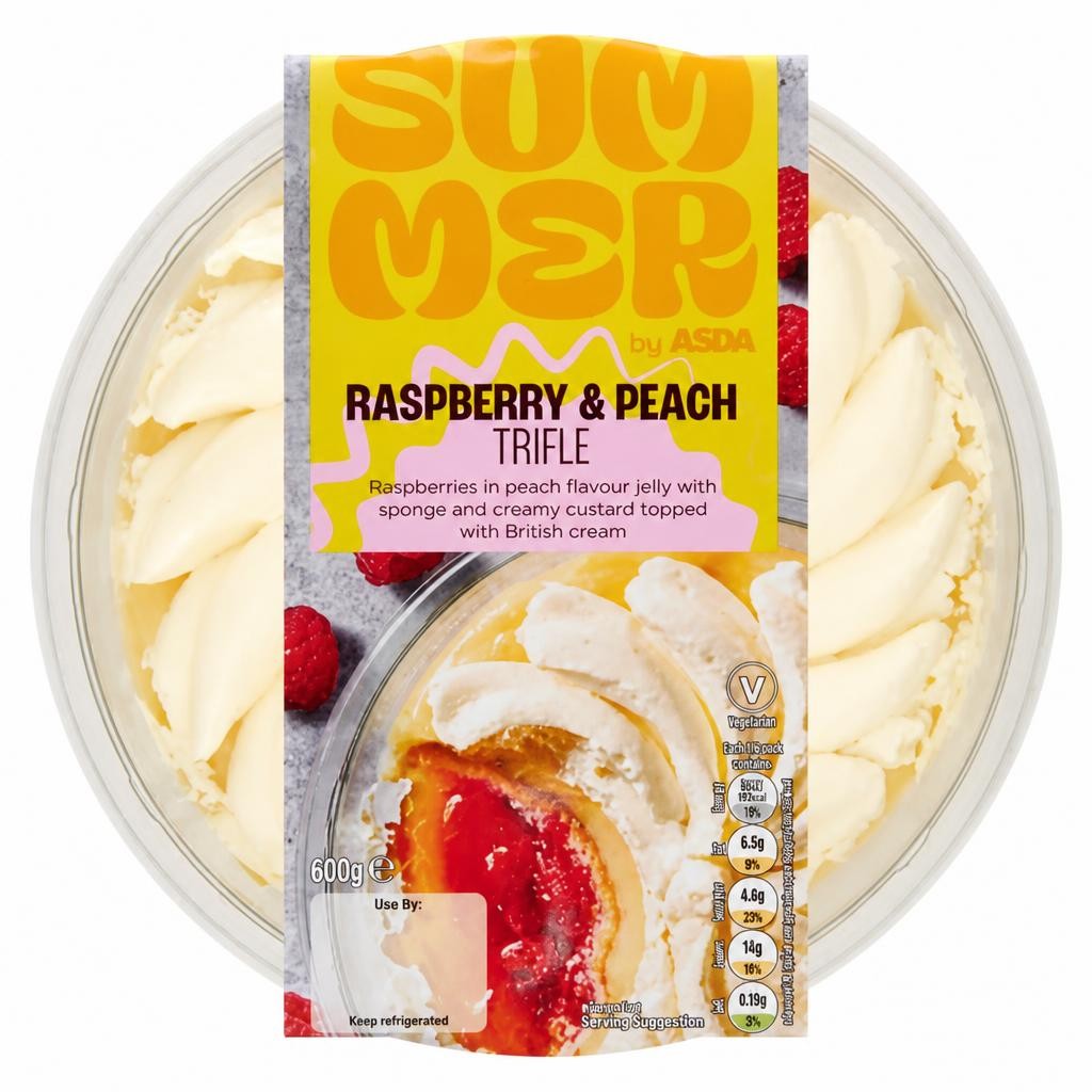 Summer by ASDA Raspberry & Peach Trifle 600g