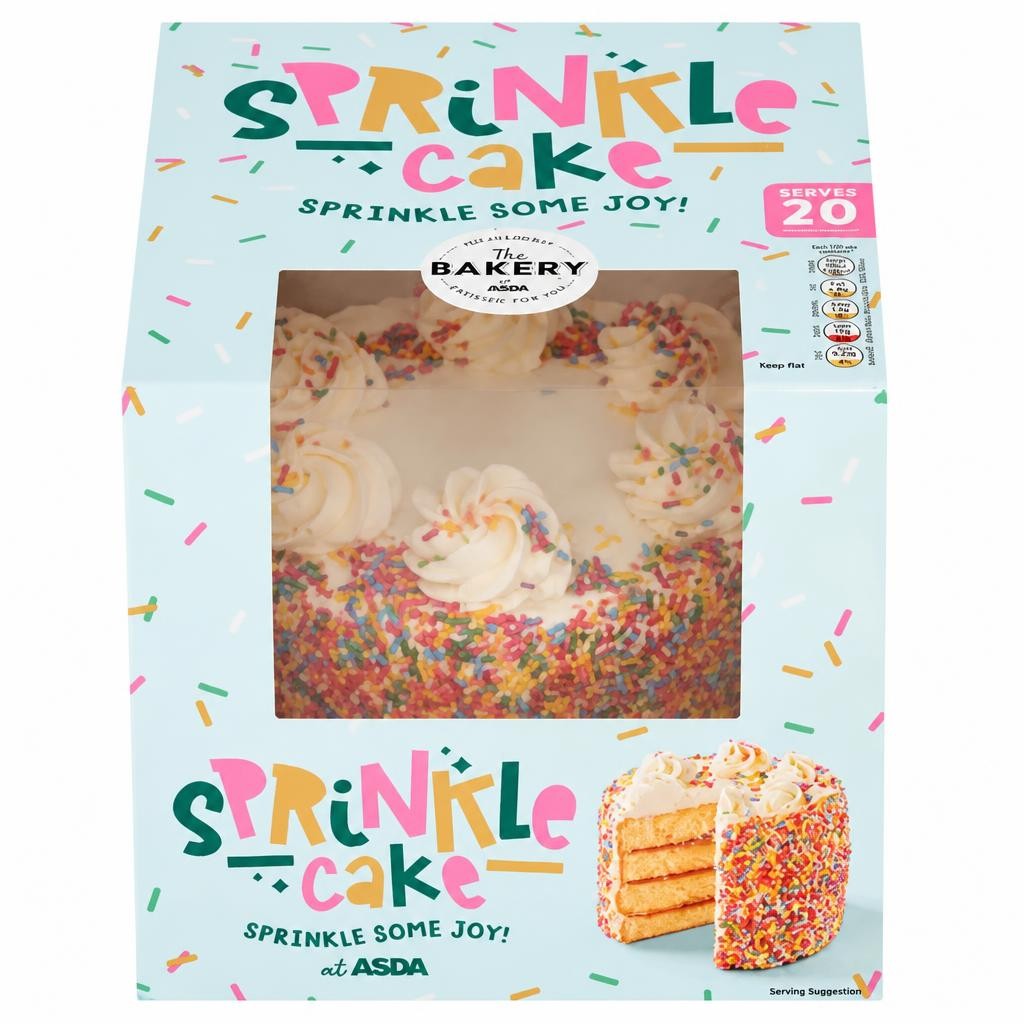 The BAKERY at ASDA Sprinkle Cake