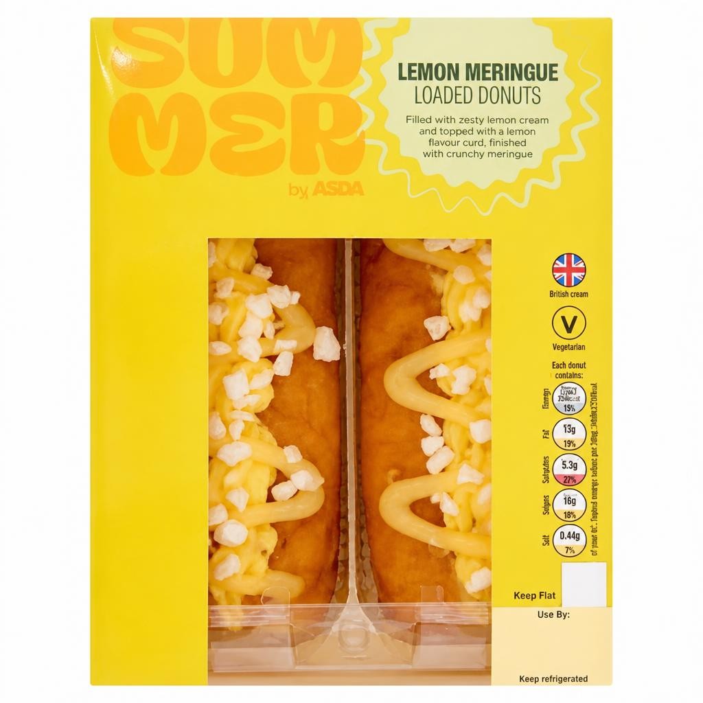 Summer by ASDA 2 Lemon Meringue Loaded Donuts