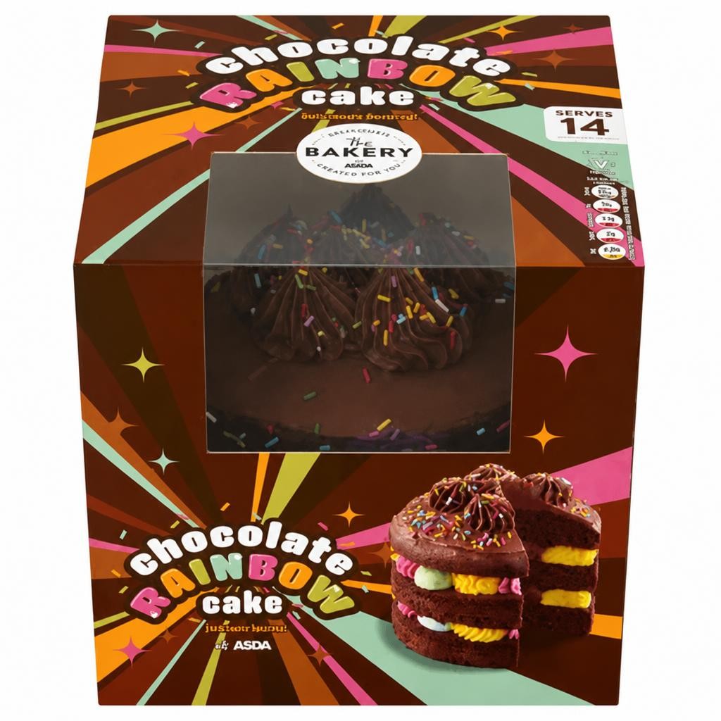 The BAKERY at ASDA Chocolate Rainbow Cake