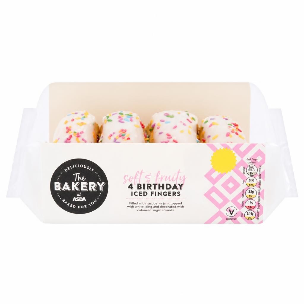 The BAKERY at ASDA 4 Birthday Iced Fingers