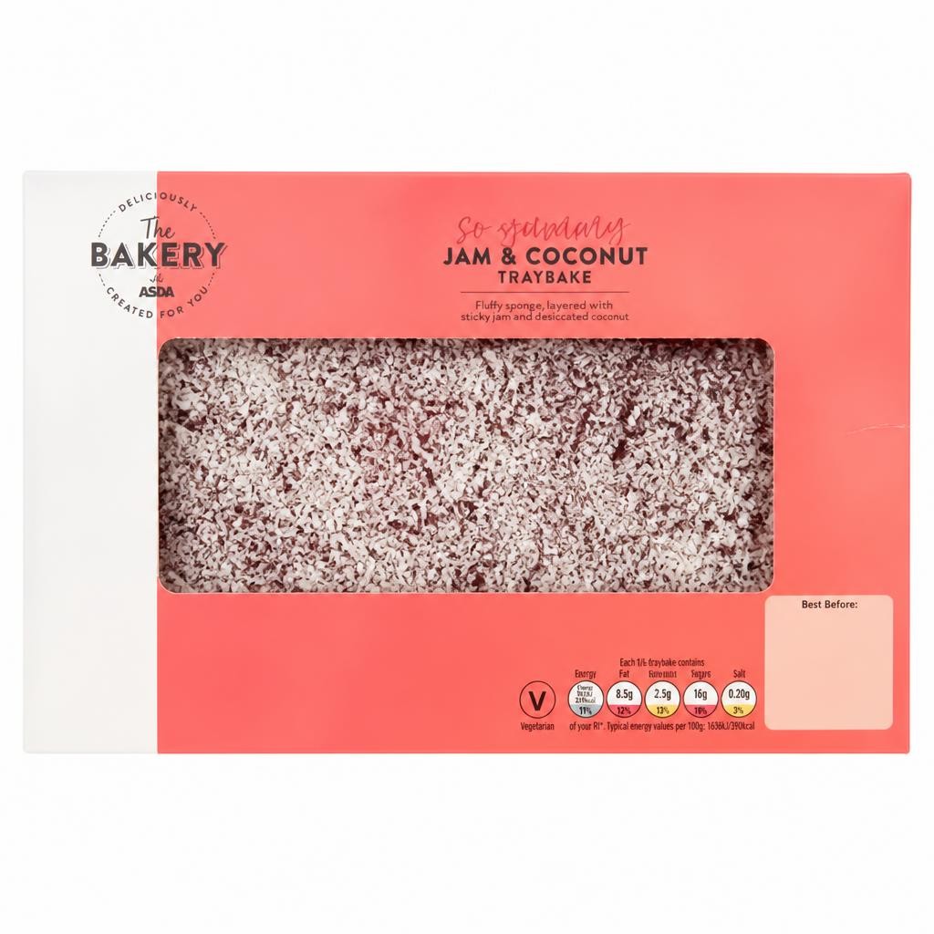 The BAKERY at ASDA Jam & Coconut Traybake 300g