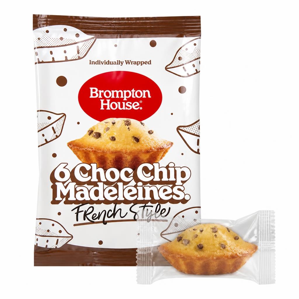 Brompton House Choc Chip Madeleines French Style 165g (6 x 27.5g)