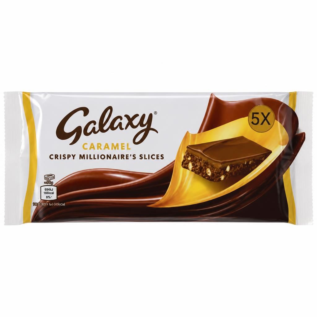 Galaxy 5 Caramel Crispy Millionaire's Slices