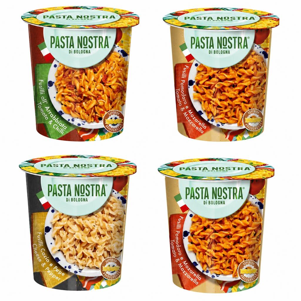 Pasta Nostra Instant Pasta Pots Pack of 4 x 70g - Veggie Bundle